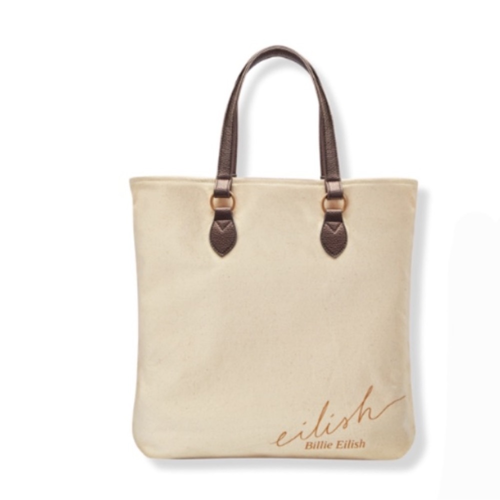 Billie Eilish Cream and Brown Tote Bag